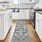 HEBE Hallway Runner Rug 2'x6' Washable Vintage Distressed Area Rugs Non Slip - Image 7
