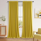 Guken 100% Blackout Curtains 108 Inch Length 2 Panels Set by Guken