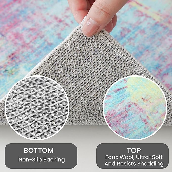 IOHOUZE Abstract Area Rugs 5x7 Ft Washable Rugs - Image 4