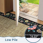 GarveeHome Washable Rugs for Living ROM 8 x 10 Large Area Rug Farmhouse Floral - Image 5