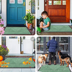 Smiry Front Door Mat Outside Entrance, Heavy Duty Sturdy Natural Rubber Doormat - Image 7