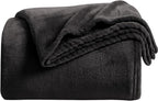 KMUSET Super Soft Throw Blanket Premium Silky Flannel Fleece Throw Size Black by COZYBLANKETHappyHomeLife