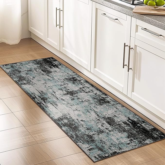 Washable Area Rugs 2'x6' Non-Slip Modern Abstract Soft - Image 7