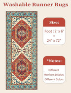 SERISSA Boho Washable Runner Rug, 2x6 Rug Runner Non-Slip Vintage Orange - Image 6