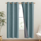 NICETOWN 100% Absolutely Blackout Linen Curtains - Image 2