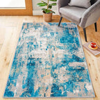 KOZYFLY Modern Abstract 3x5 Area Rug Washable Bedroom Rug Throw Entry Mat by KOZYFLY