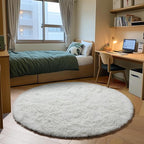 ONASAR Cream White Round Rugs 5ft - Image 4