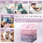 Newwiee 4 Pcs Flanne Fleece Throw Blanket - Image 6