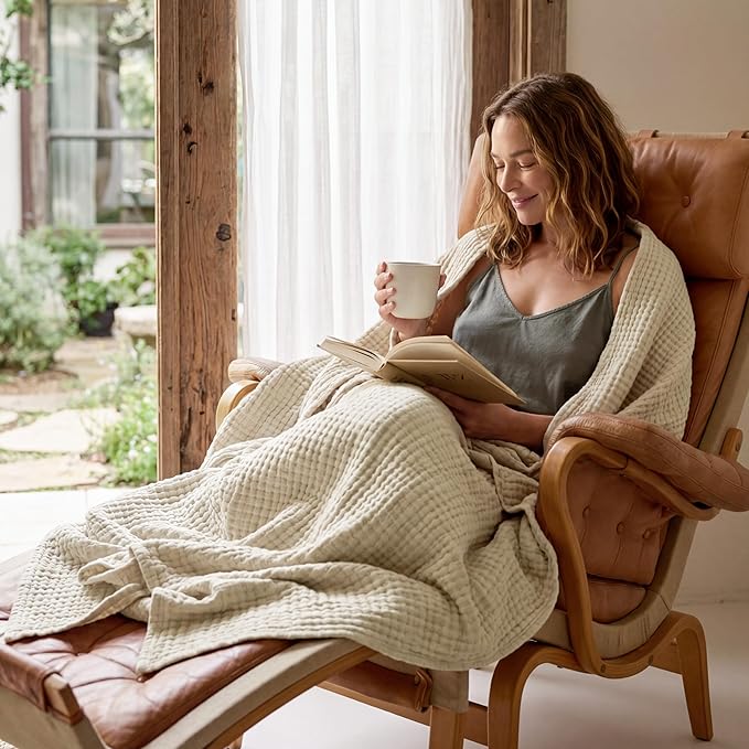 Bedsure 100% Cotton Muslin Blankets - Image 8