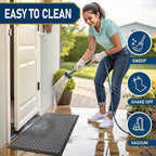 Smiry Front Door Mat Outside Entrance, Heavy Duty Natural Rubber Doormat - Image 5