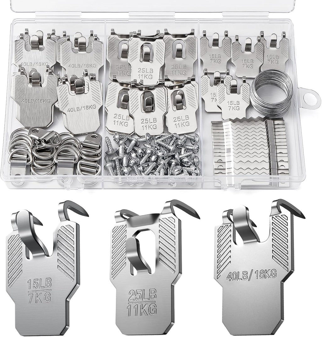 Drywall Picture Hangers Claw Hooks 20Pcs 40LB Heavy Duty No Damage