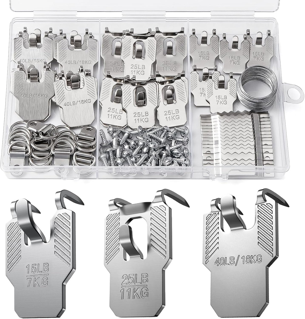 Drywall Picture Hangers Claw Hooks 20Pcs 40LB Heavy Duty No Damage
