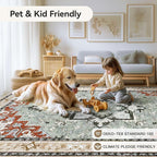8x10 Area Rugs, Large Area Rug for Living Room, Floral Washable Area Rug for - Image 5