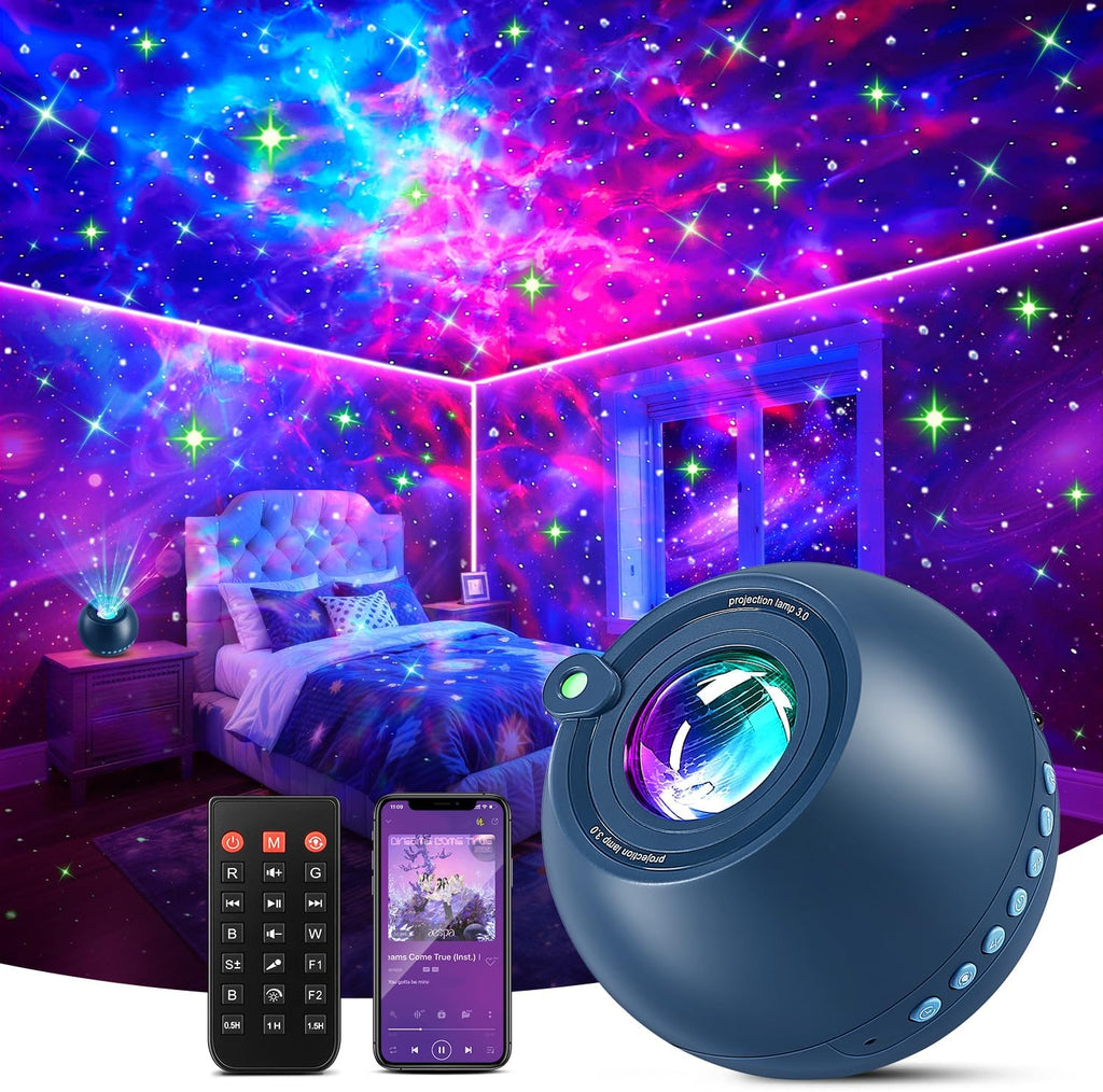 Galaxy Projector for Bedroom Star Projector for Bedroom,15-Color 15 White Noise Sound Machine for Sleep Galaxy Light Projector for Bedroom,Bluetooth Ceiling Star Lights for Bedroom,Teen Girl Gifts Boy