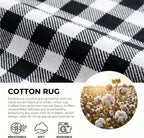 Black and White Buffalo Plaid Rug 3’x 5’, Halloween Door Mat, Washable Layering Rug for Front Door Entryway Porch Indoor Outdoor