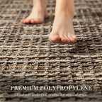 BSICPRO Kitchen Rugs Sets of 2, Non Slip Kitchen Mats for Floor, Brown