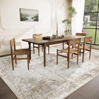 Area Rug 10x14 Washable Rug, Vintage Boho Medallion Rugs Non-Slip Soft Low Pile - Image 3