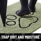 Smiry Dog Door Mat for Muddy Paws, Absorbent Dirt Trapper Non Slip Quick Dry - Image 2