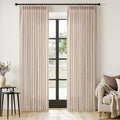 MIULEE Pinch Pleated Thick Linen Curtains 90 Inches Long 2 Panels by MIULEE