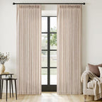 MIULEE Pinch Pleated Thick Linen Curtains 90 Inches Long 2 Panels by MIULEE