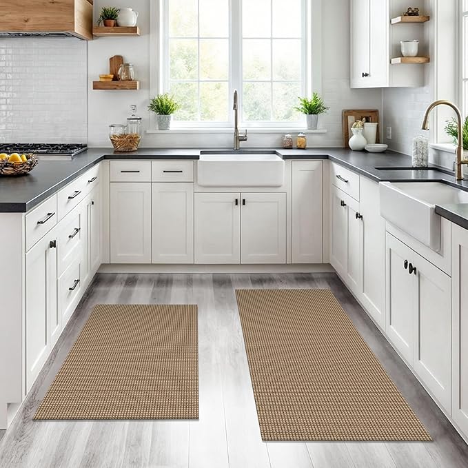 KOZYFLY Area Rug Runner Sets of 2 Pcs 2x3 and 2x5 Washable Kitchen Rugs Non - Image 8