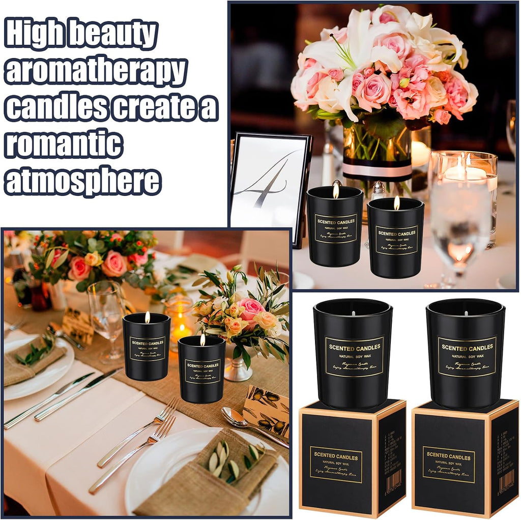 MTLEE 24 Pcs Scented Soy Candles Jar Gift, Classic Style, Fresh Scent