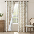jinchan Lined Linen Floral Curtains by JINCHAN