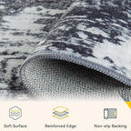 Washable Area Rugs 6'x9' Non-Slip Modern Abstract Soft - Image 3