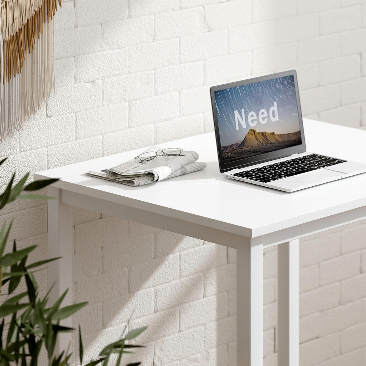 Need Small Computer Desk for Home Office 31.5 Inch Gaming Desk White