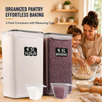 Gorpuire 2-Pack (9.5L | 321 Oz) Extra Large Bulk Food Storage Containers