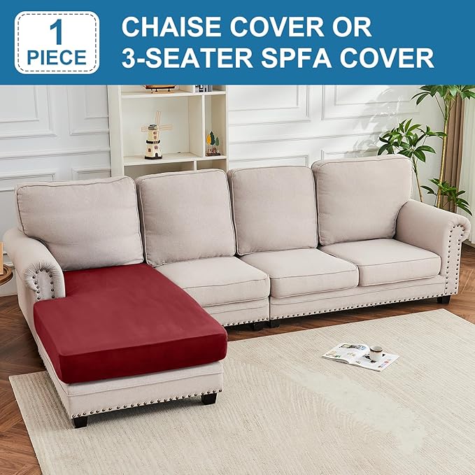 Couch Cover Velvet Chaise Cushion Cover - Image 3