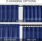 Extra Long Classic Blue Linen Curtains 120 Inch - Image 2