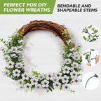 14 Bundles Artificial Flowers UV Resistant Fake Silk Plants Outdoors Decor