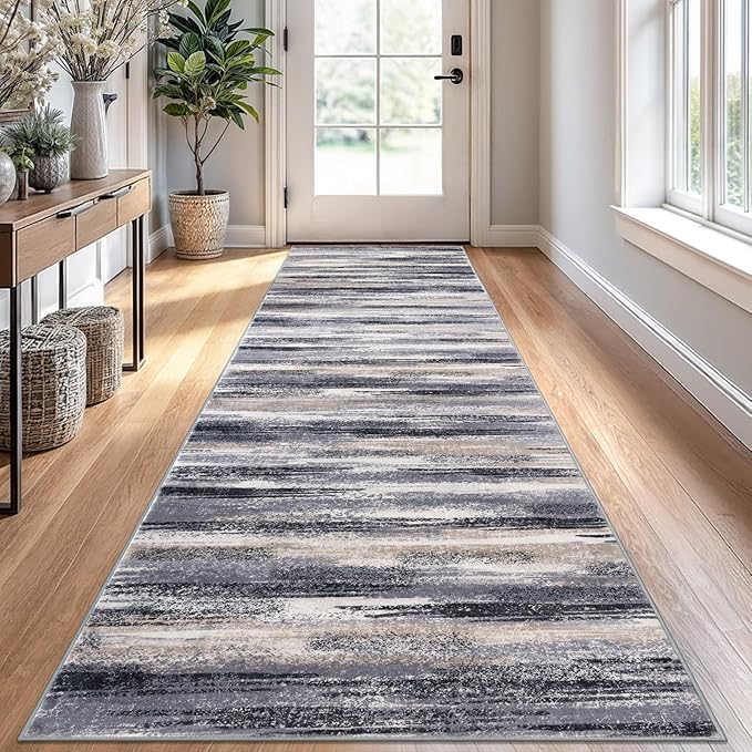 Lansny Modern Abstract Runner Rug 2.6x10 by lansny