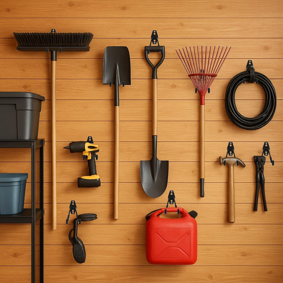 8 Pack Garage Hooks Heavy Duty, Garage Tool Organizer Wall Mount
