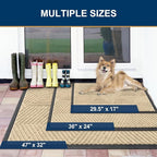 Smiry Front Door Mat Outside Entrance, Heavy Duty Sturdy Natural Rubber Doormat - Image 2