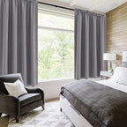 DWCN Grey Room Darkening Blackout Curtains - Image 2