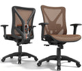 Ergonomic Office Chair, Mesh Computer Desk Chairs with BIFMA X5.1 Certified, Adjustable Lumbar Support, 3D Arm, Tilt Back, Wide Seat, Comfy Swivel Work Task Chair for Company and Home (Sunset Orange)