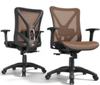 Ergonomic Office Chair, Mesh Computer Desk Chairs with BIFMA X5.1 Certified, Adjustable Lumbar Support, 3D Arm, Tilt Back, Wide Seat, Comfy Swivel Work Task Chair for Company and Home (Sunset Orange)
