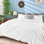 inhand White Fleece Twin Blanket, Super Soft Flannel Cozy Blankets - Image 3