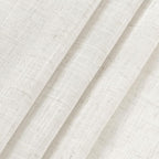 Beige White Kitchen Cafe Curtains 45 Inch Long 2 Panel Back Tab Translucent - Image 7