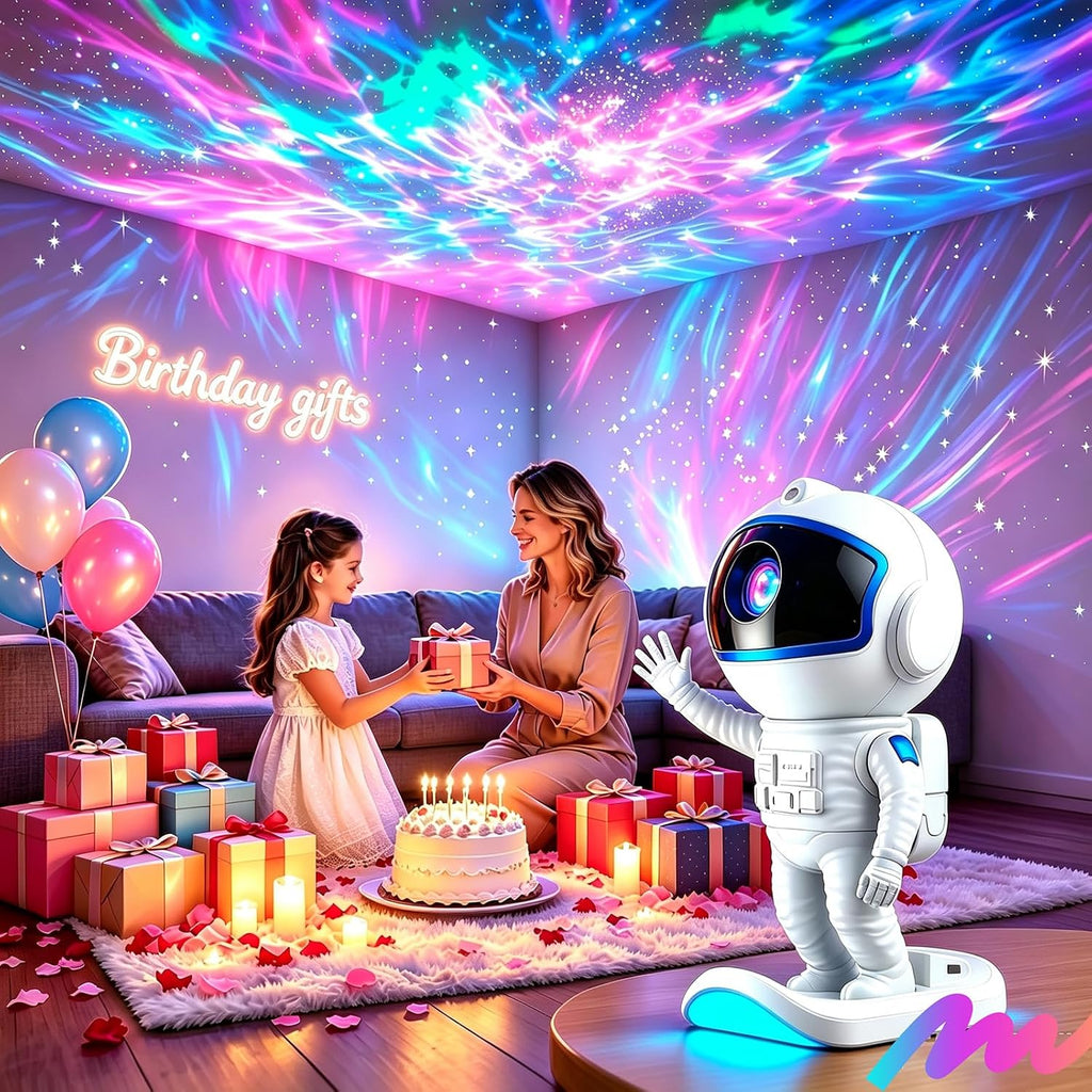 Astronaut Galaxy Projector, Star Night Light for Kids Bedroom