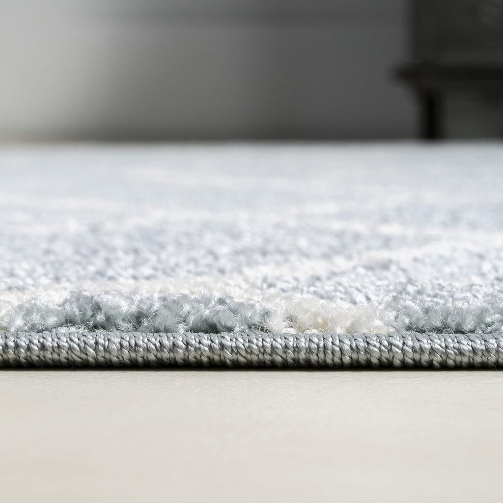 JONATHAN Y Tumbling Blocks Light Blue/White Runner Rug 2x8, Modern,Contemporary,Geometric,Casual, Easy-Cleaning for Living Room,Bedroom,Kitchen,Pet Friendly,Non-Shedding (SEU101C-28)