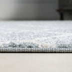 JONATHAN Y Tumbling Blocks Light Blue/White Runner Rug 2x8, Modern,Contemporary,Geometric,Casual, Easy-Cleaning for Living Room,Bedroom,Kitchen,Pet Friendly,Non-Shedding (SEU101C-28)