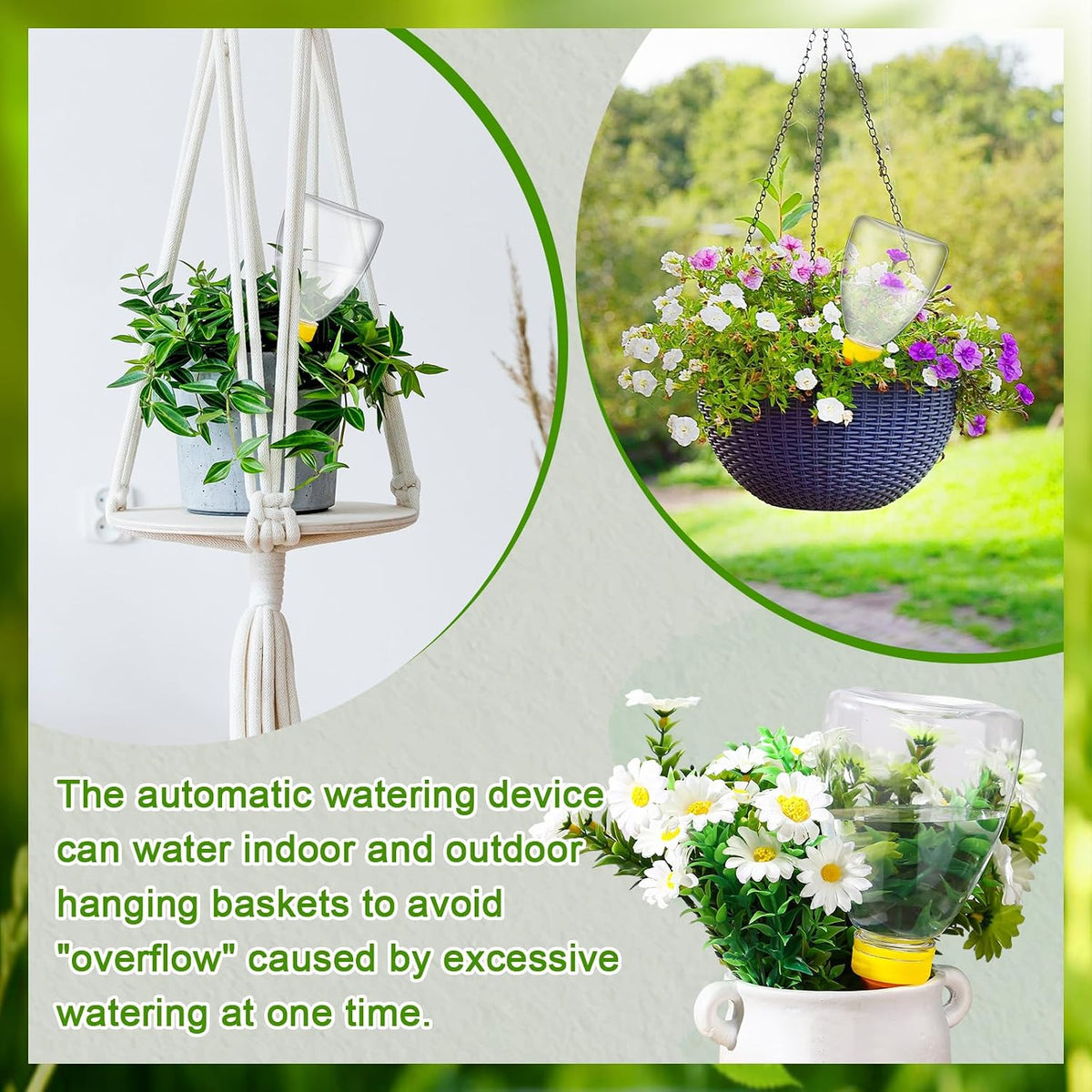 Threlaco 2 Pcs Self Watering Globes, 17 oz Automatic Plant Waterer