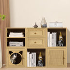 FUSUNBAO Magic DIY Cube Storage Organizer Stackable Cubes for Home Books Clothes Toy -Modular Cubby Storage System -Closet Organizer -Bookcase Closet (Yellow Oak, 1 Layer Cube)