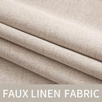 MIULEE Linen Textured Curtains Solid 100% Blackout - Image 5