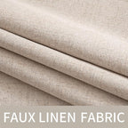 MIULEE Linen Textured Curtains for Bedroom Solid 100% Blackout Thermal - Image 5