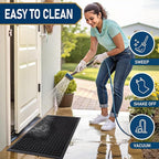 Smiry Front Door Mat Outside Entrance, Heavy Duty Natural Rubber Doormat - Image 5