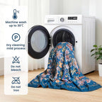 MSGKV Boho Throw Blanket for Couch 50"x60" 100% Cotton Floral Blanket Spring - Image 7